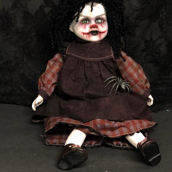 OOAK Creepy Odd 14” Raggedy Annie Clown Gothic Doll Halloween Horror Art Doll - Picture 2 of 10